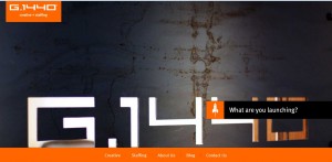 G.1440's homepage features a large hero image instead of a rotating slideshow